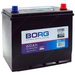 аккумулятор 6СТ-60Ah BORG standart D23L ASIA о.п.