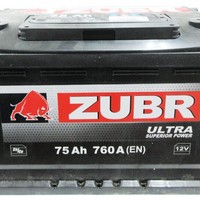 аккумулятор 6СТ-75Ah ZUBR ULTRA п.п.