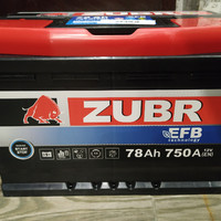 аккумулятор 6СТ-78Ah ZUBR+EFB o.п.